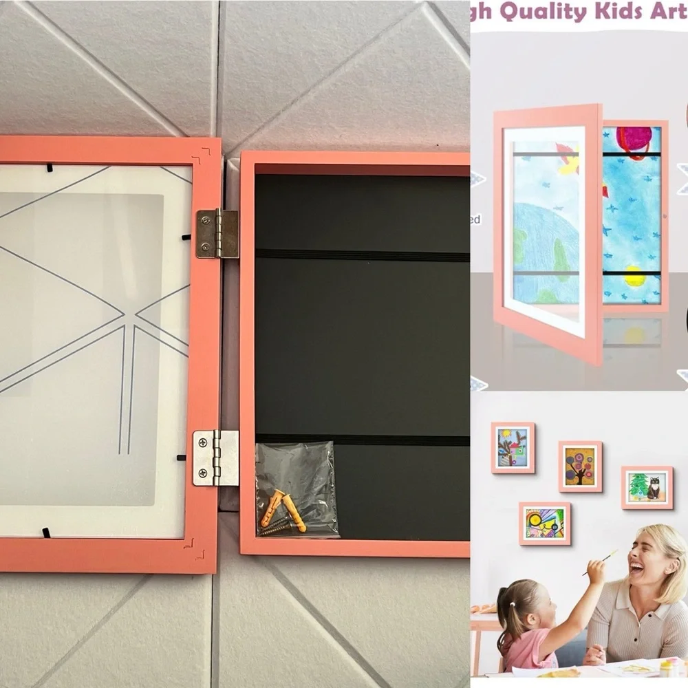 2 Lot Picture Frames Interchangeable  Tempered Glass, Artwork NEW!!!